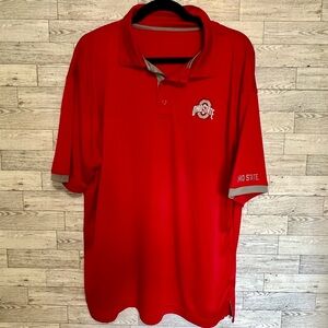 Ohio State Large Men’s Polo - Red/Gray Size Large‎ By Colosseum Athletics